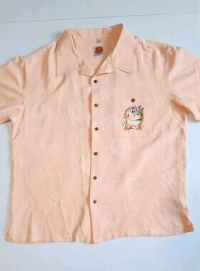 BANANA SPLIT USA BUTTON UP SHIRT with POCKET [KEY WEST FLORIDA] Size Large